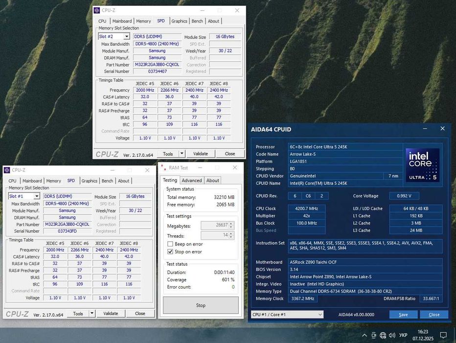 Samsung B-die DDR5-6000mhz 32gb