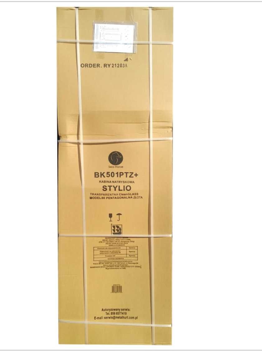Kabina prysznicowa Stylio 80 X 80 Sea-Horse prysznic złota