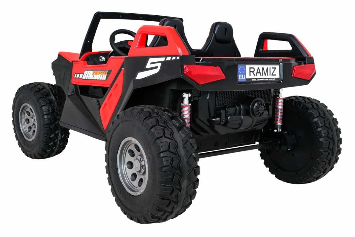 Auto na akumulator Jeep 2-osobowy Pilot 4x4 24V + Tablice Imienne Czer