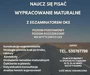 Kurs pisania rozprawki maturalnej, matura język polski, korepetycje