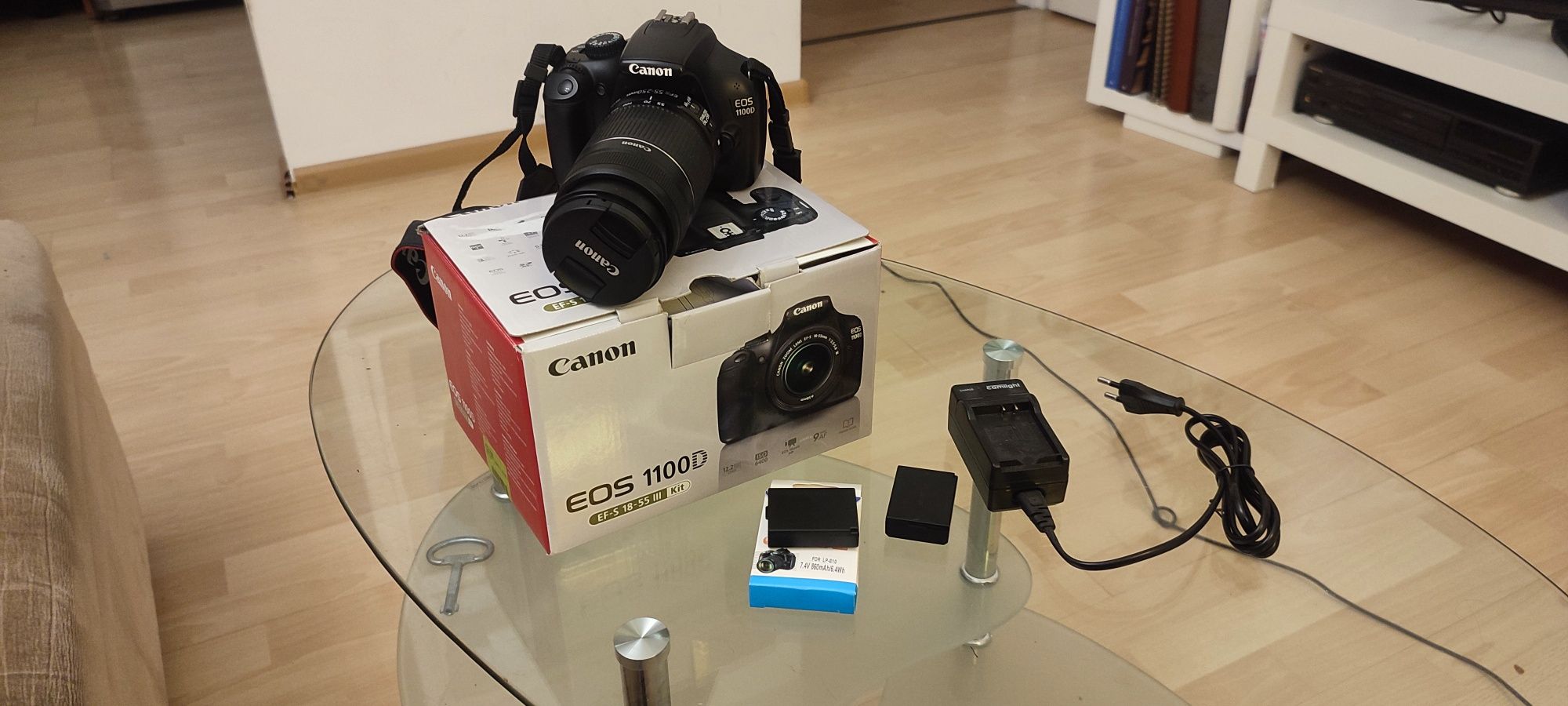 1300 PLN** Jak Nowy! Canon EOS 1100D + obiektyw LENS EF-S 55-250