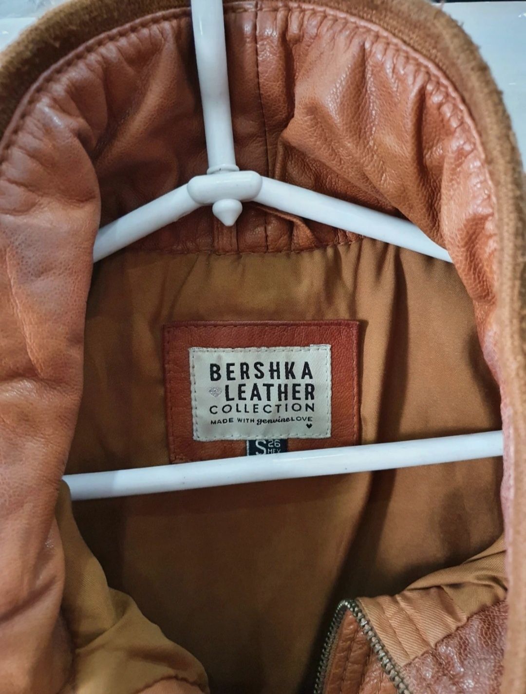 Bershka kurtka damska skóra nat. S