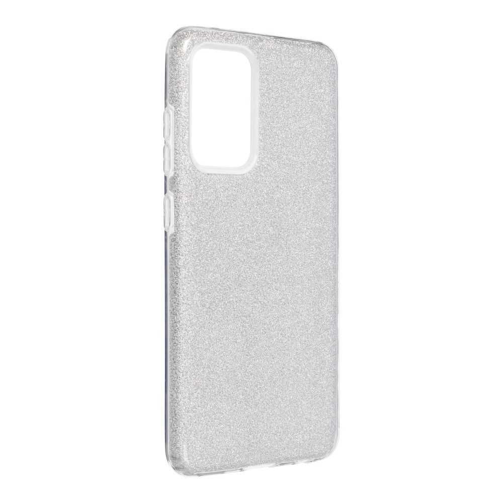 Etui Case Plecki Brokat Samsung Galaxy A52 / A52S Srebrny + Szkło 9H