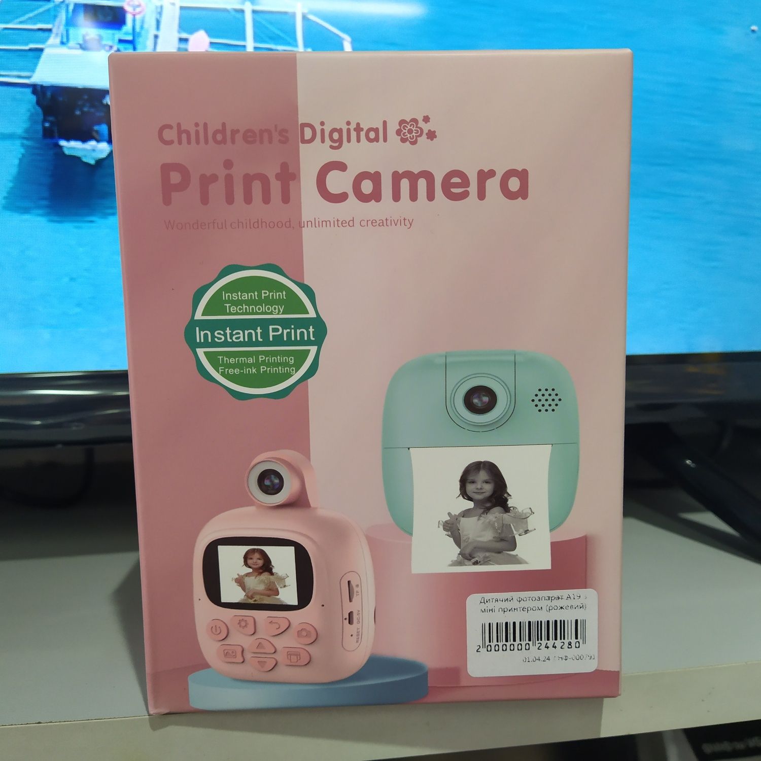 Дитячий фотоапарат A19 з міні принтером. ТОП подарунок.