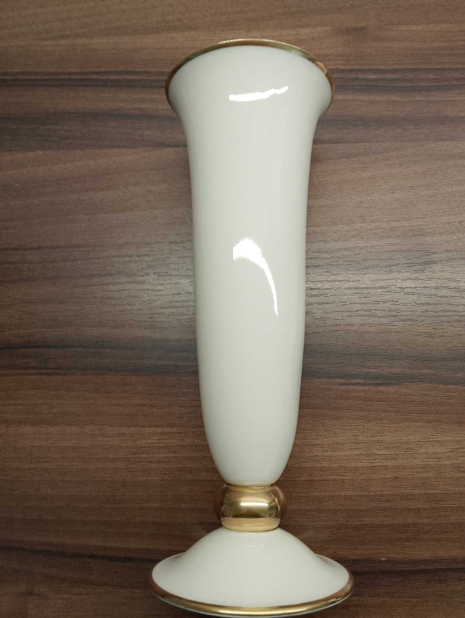 Lindner Bavaria porcelanowy wazon kielich flet