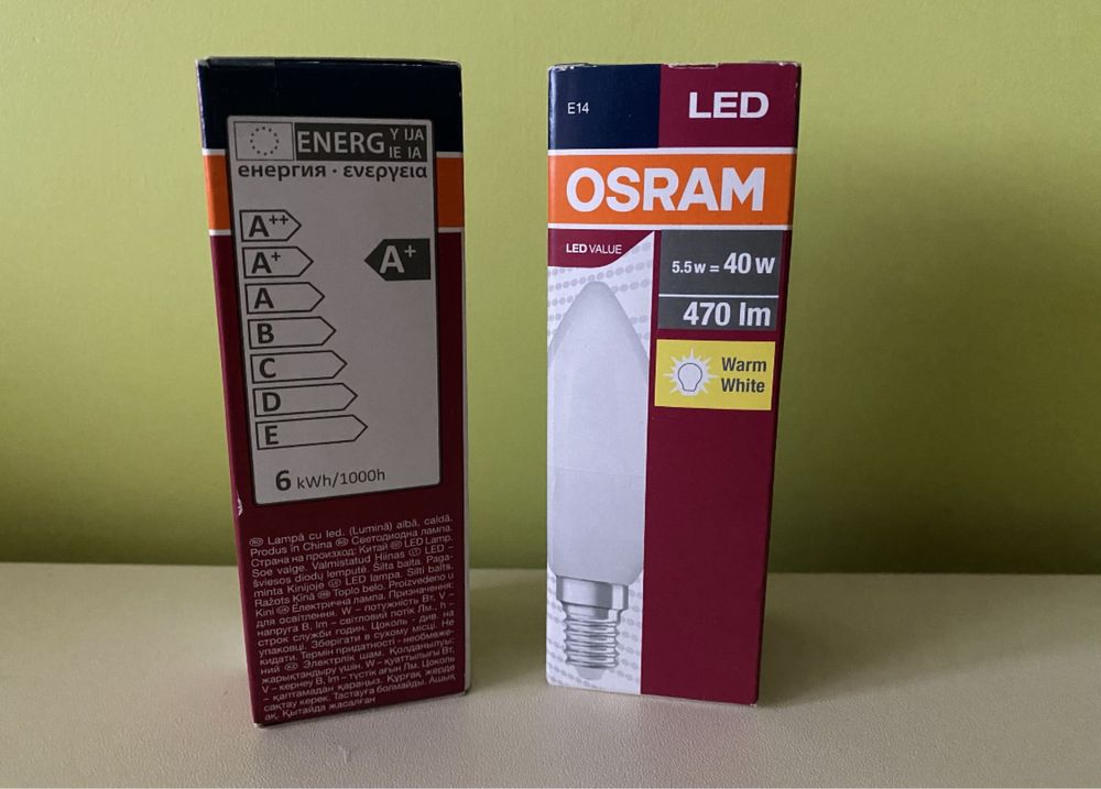 Żarówka OSRAM LED E14 5,5W 40W 2700K