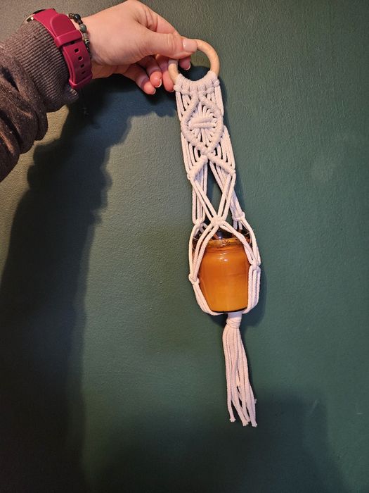 Makrama kwietnik malutki handmade