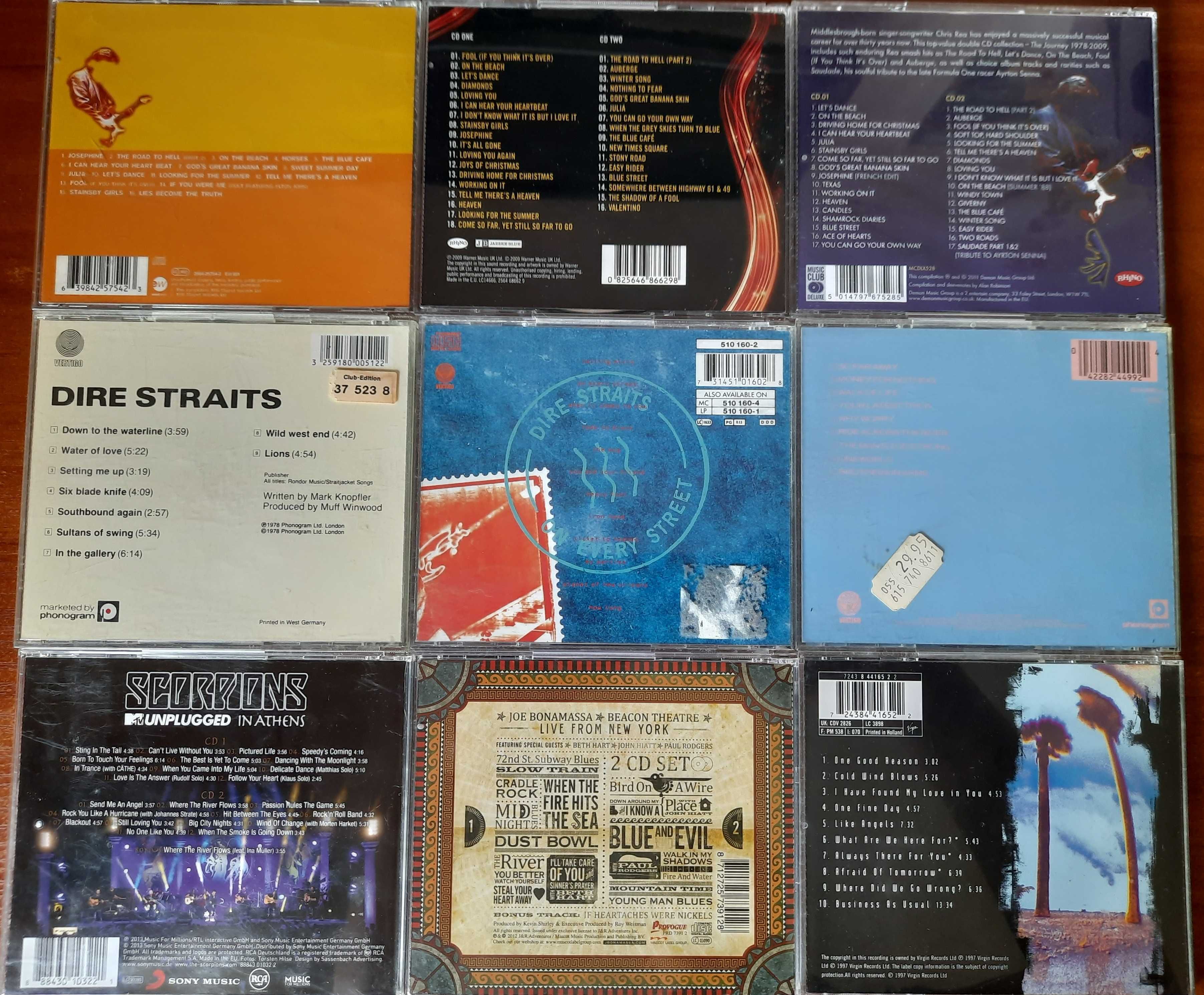 CD (Audio) Chris Rea Dire Straits Joe Bonamassa Scorpions Moore