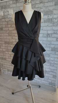Przepiękna czarna sukienka Fortis Collection roz 38