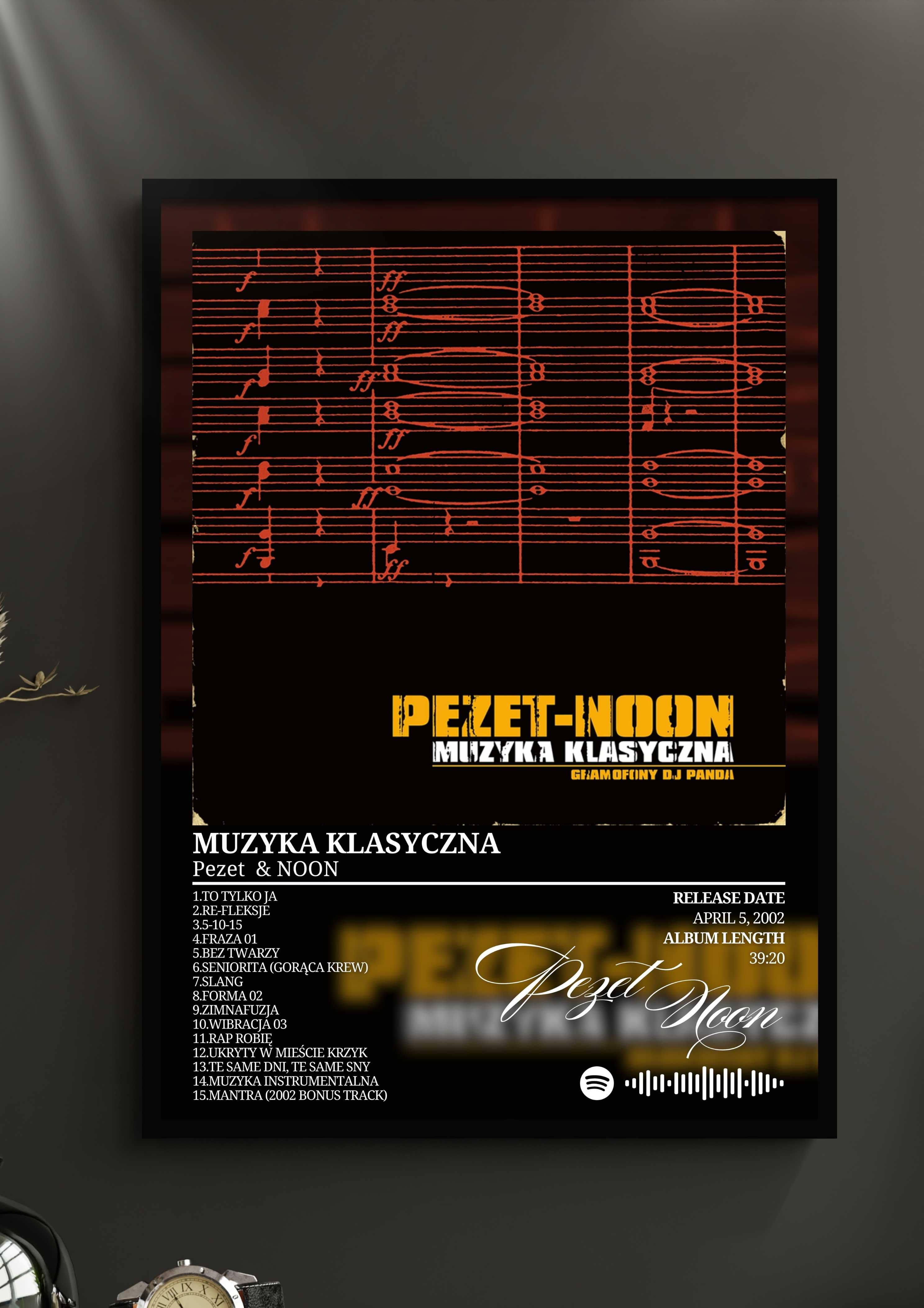 Pezet Noon Muzyka Klasyczna GOATY plakat album a3 w ramce obraz poster