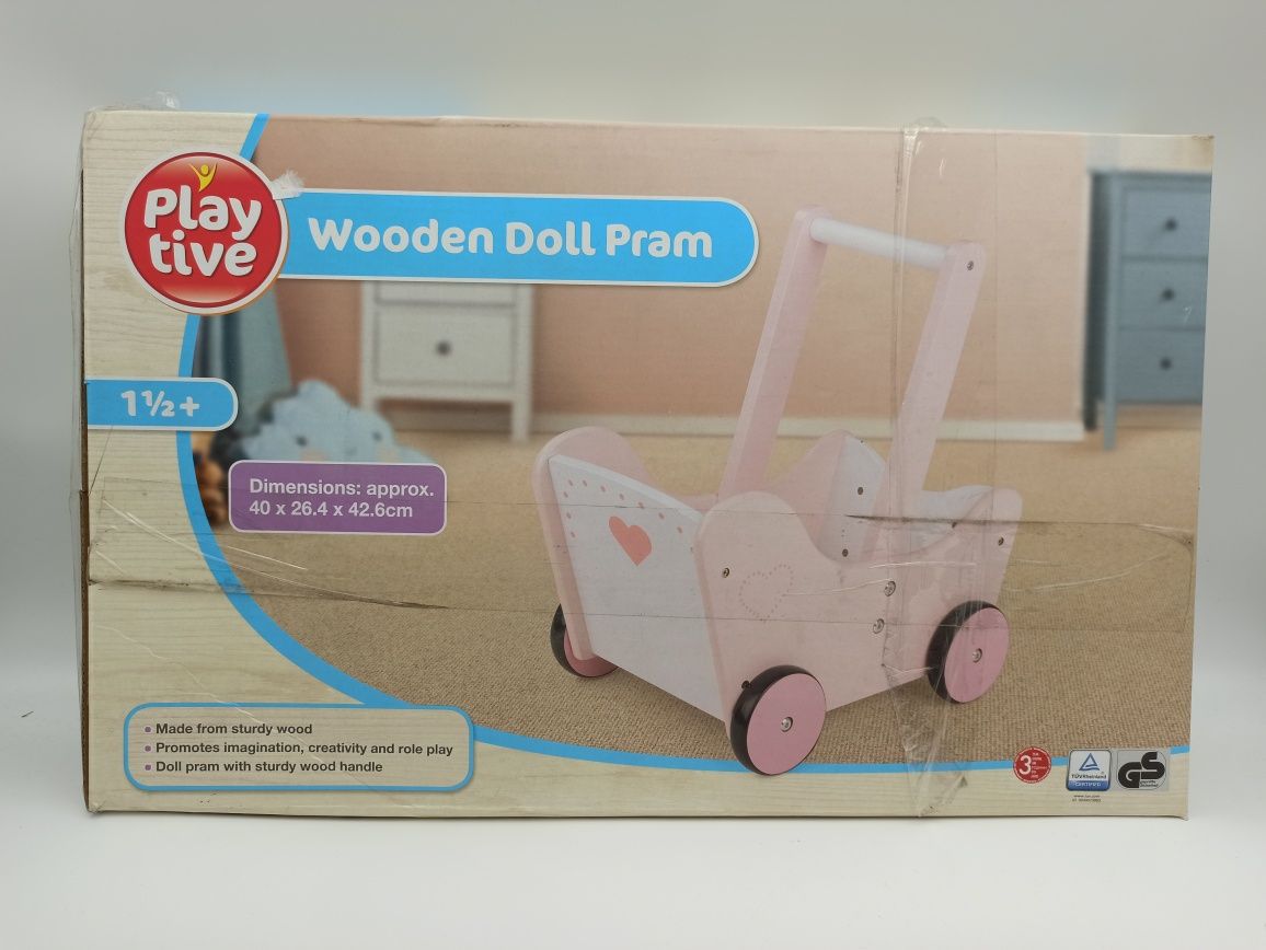 Drewniany wózek dla lalek PlayTive