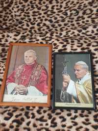 Obraz w ramie jan pawel 2 papież obrazy 2szt obrazki swiete obrazy