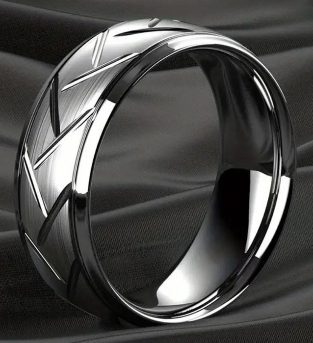 NOWE obrączka , pierścień , czarne i srebrne, rozmiary 8, 9, 11