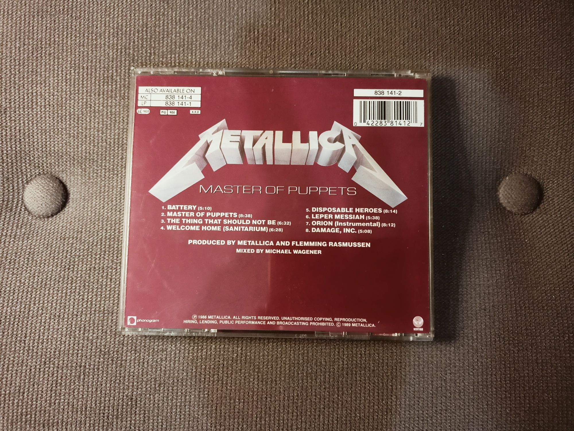 Metallica - Master of Puppets/Vertigo/ stan VG++