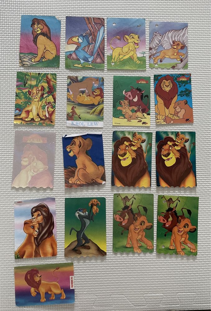 Kolekcjonerskie karteczki notesikowe lata 90 disney król lew