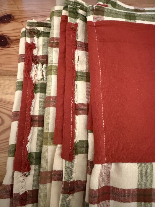 Zasłony zasztoski lambrekin firana w kratę kratkę świąteczne