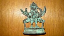Garuda figurka bóstwa buddyzm hinduizm Malezja Japonia brąz stara