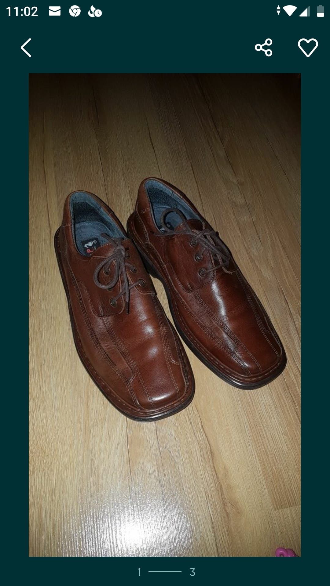 Męskie buty półbuty sznurowane   brązowe r 43
