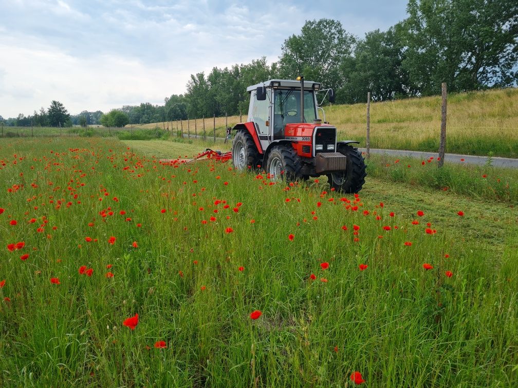 Koszenie nieuzytkow zarosli Koszenie trawy łąk prace rolne