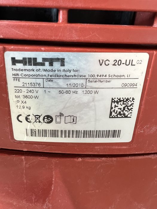 Будівельний пилосос Hilti VC 20-UL
