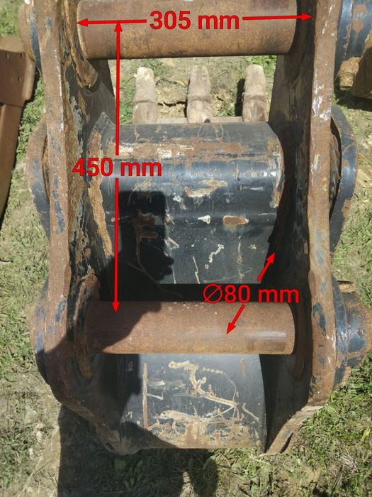 Lyzka 60cm JCB fi80mm lycha koparki 60 cm fi 80mm 80 mm
