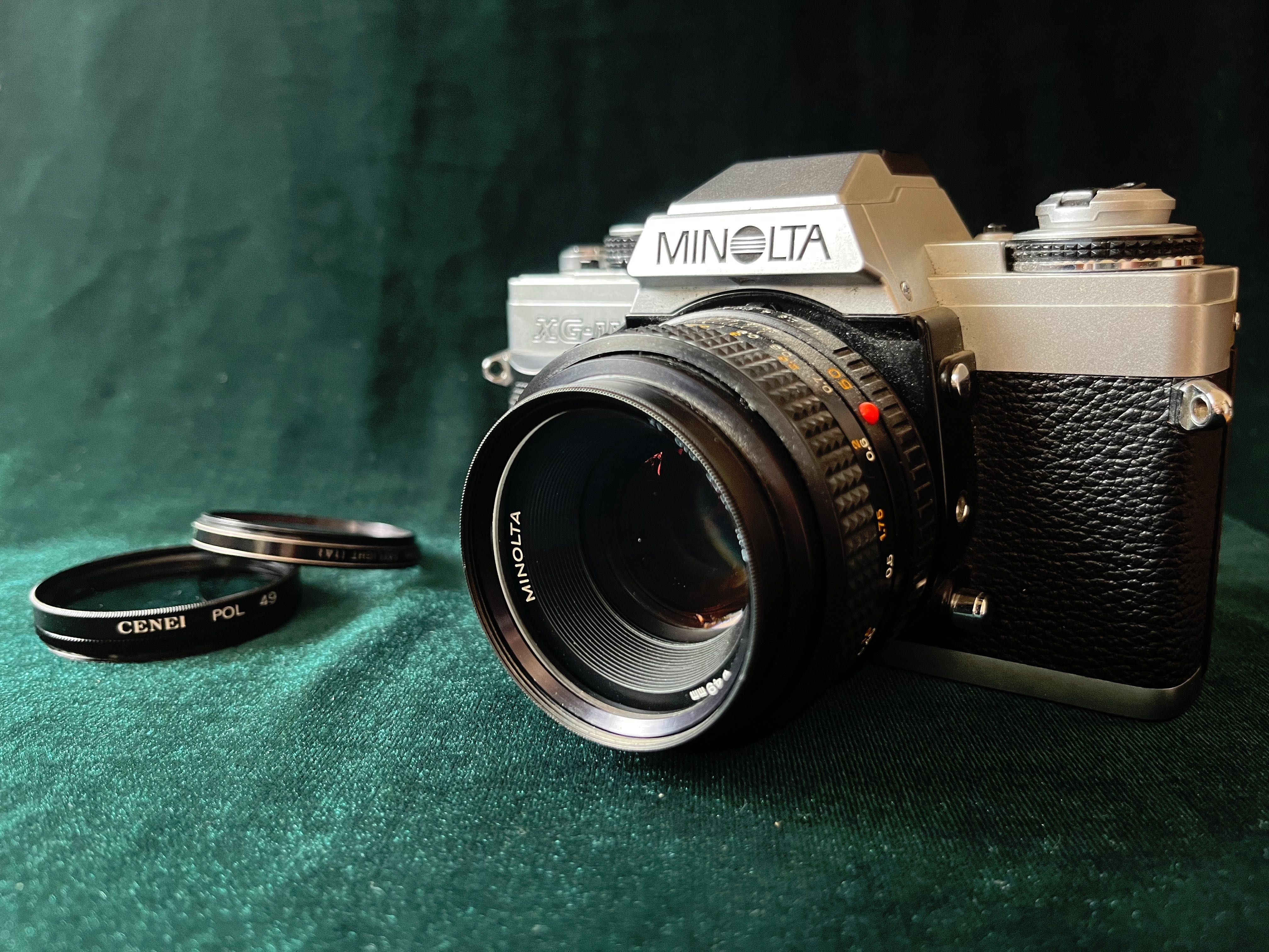 Minolta XG-M + MINOLTA MD 50/1.7 + kilka filtrów