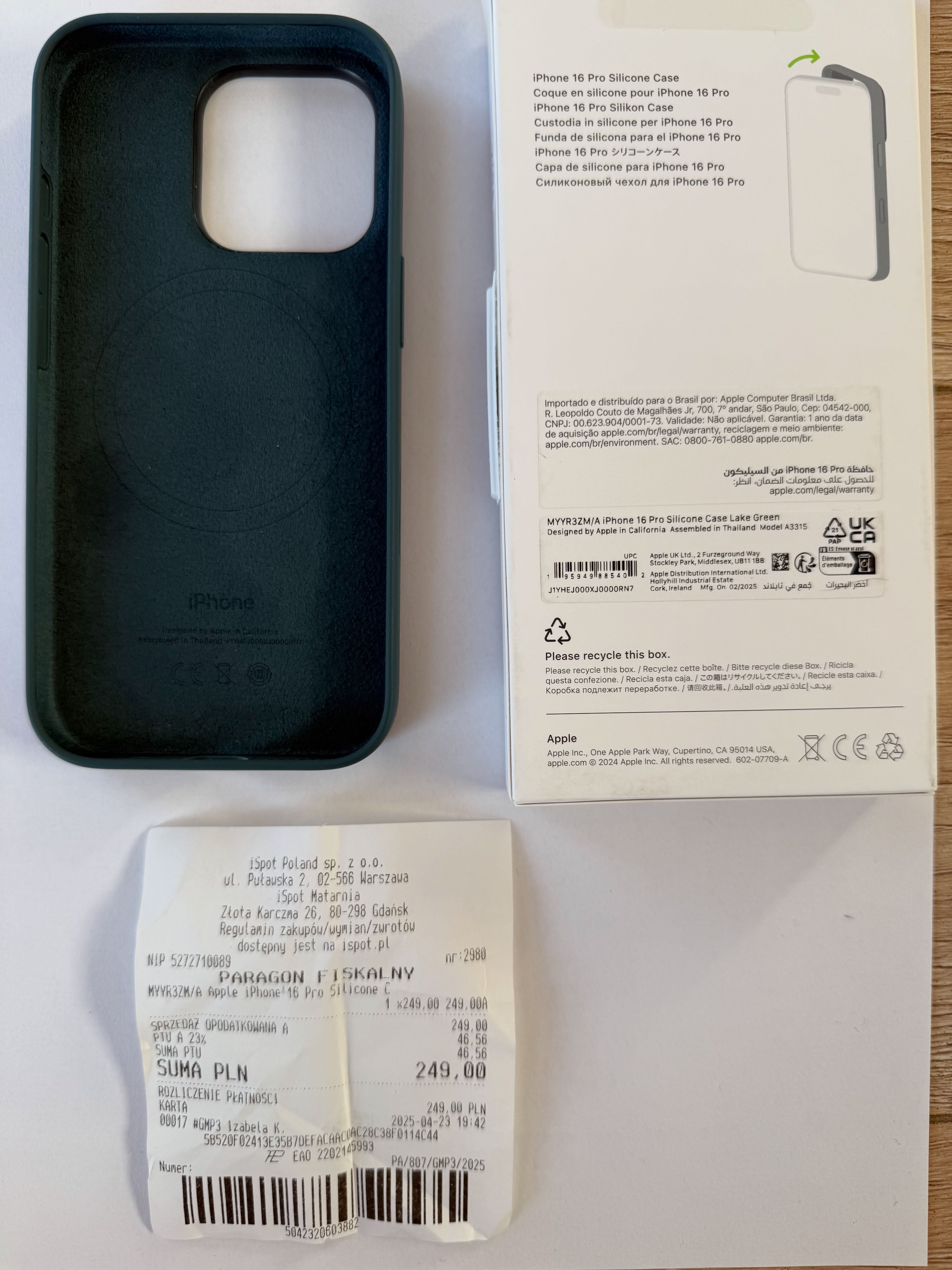 Etui iPhone 16 Pro, oryginalne Apple.
