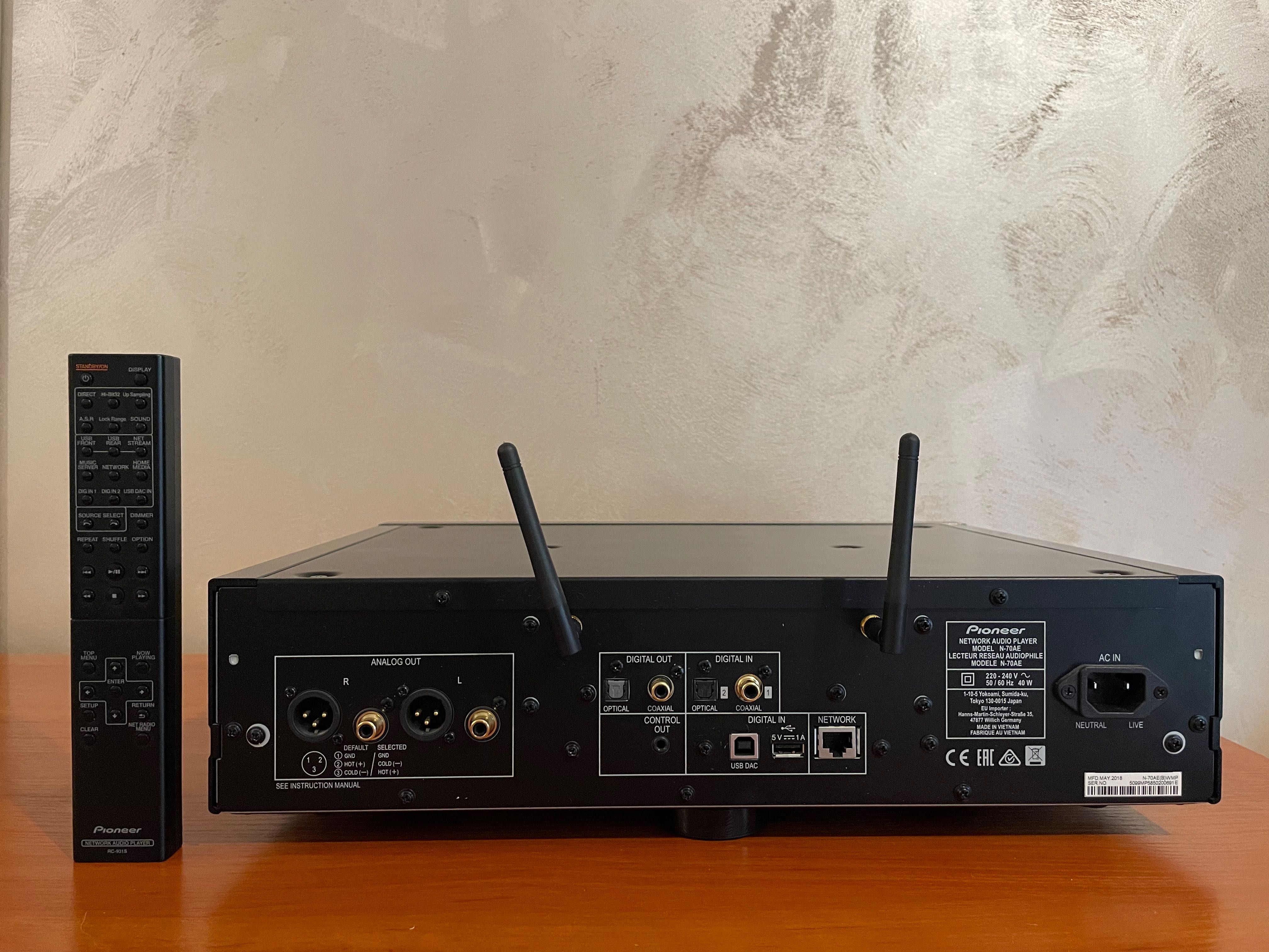 Pioneer N-70AE High-end odtwarzacz sieciowy streamer DAC 384 kHz/32