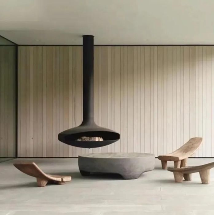 Lareira suspensa a gás