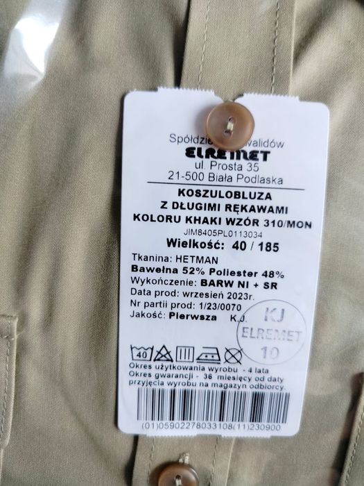 Koszulobluza z długimi rękawami khaki mon