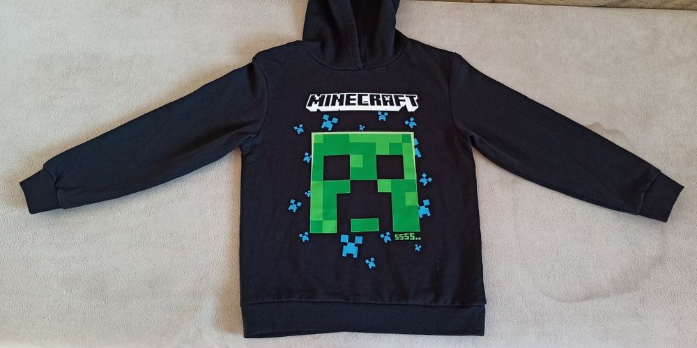 Dresowa bluza chłopięca Minecraft w rozmiarze 134-140