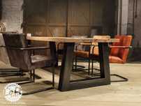 Stół loftowy industrialny DELTA stare drewno styl LOFT