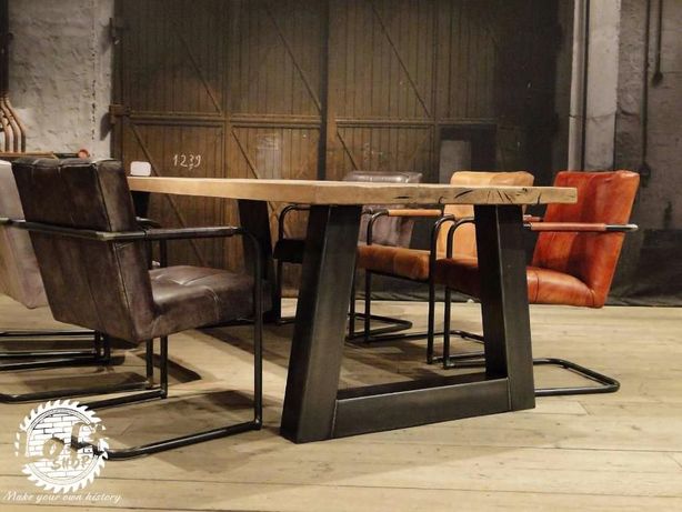 Stół loftowy industrialny DELTA stare drewno styl LOFT