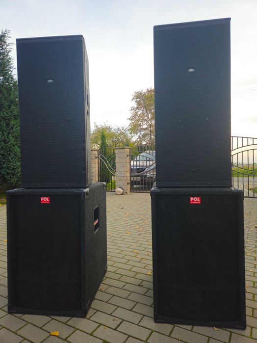 Zestaw nagłośnieniowy 3600W RMS. POL-AUDIO, DAS AUDIO, CREST AUDIO