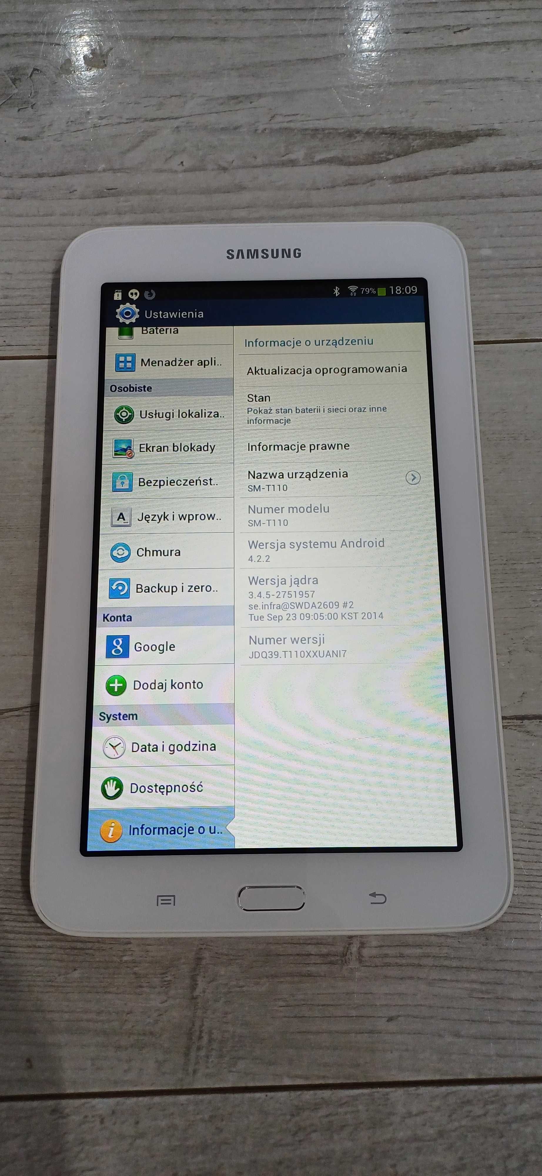 Tablet Samsung Galaxy Tab 3 Lite SM-T110 7" 8GB 1GB Ram Wifi BT GPS 2M