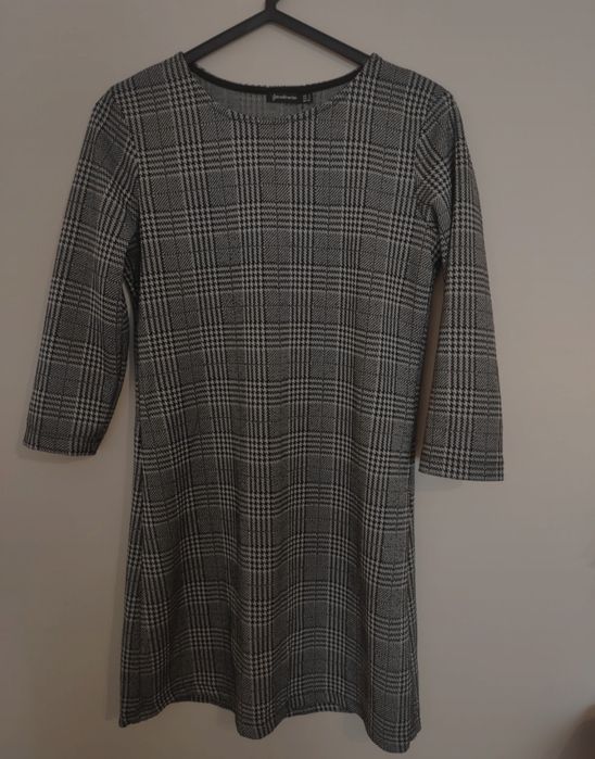 Vestido padrão xadrez