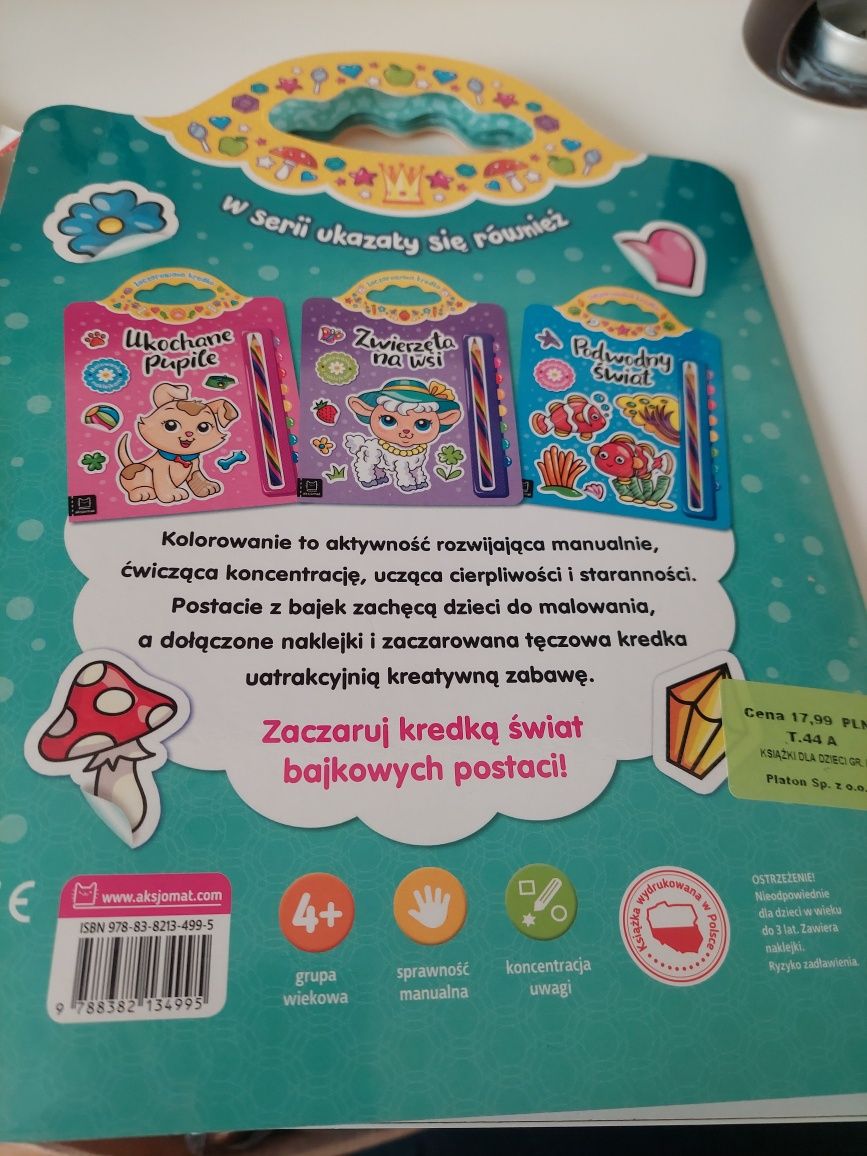 Kolorowanka plus fajna kolorowa kredka