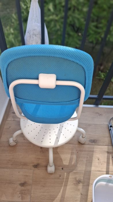 Krzesło do biurka  Ikea Vimund niebieskie polecam nowe fotki