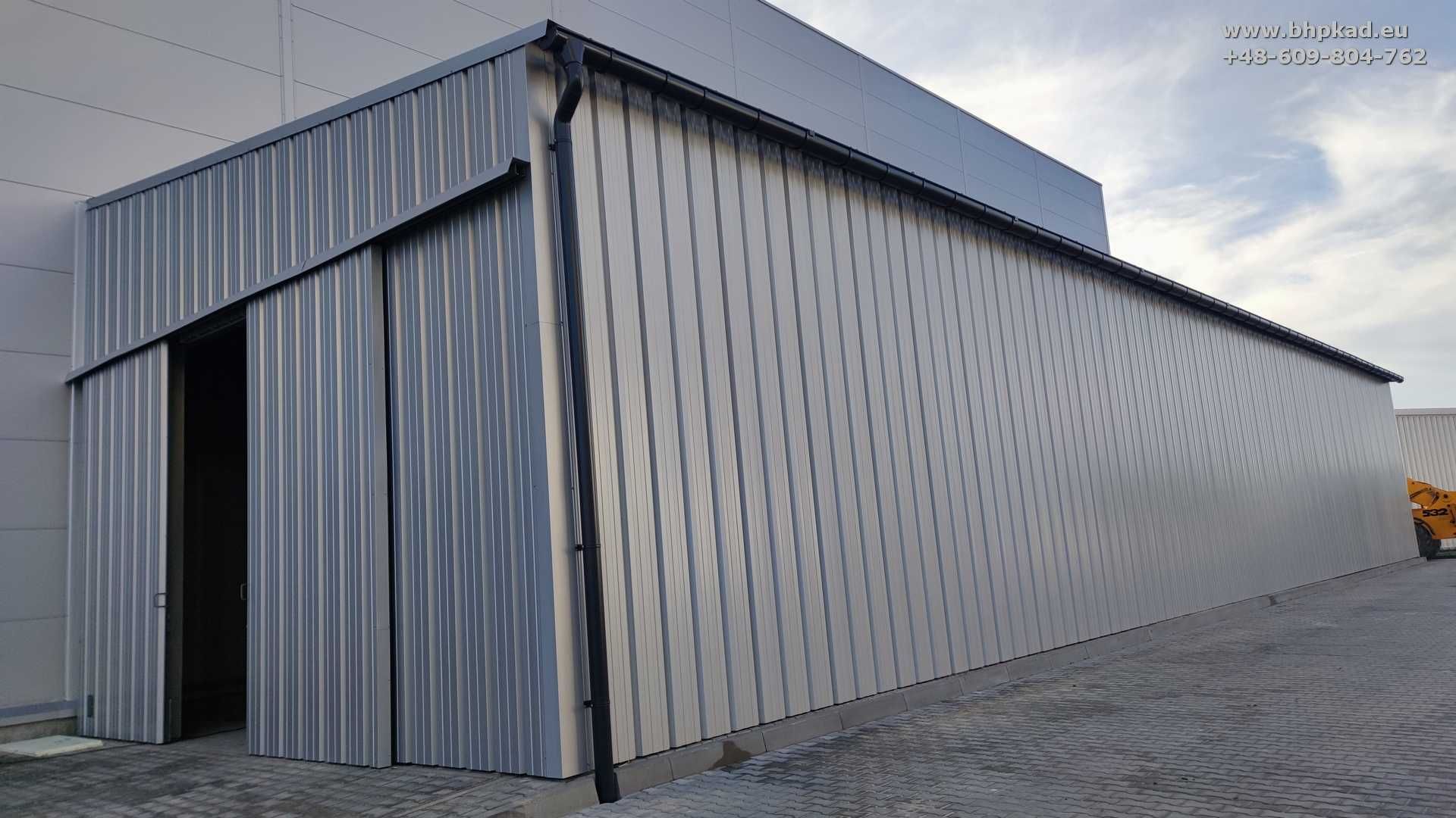 Konstrukcja stalowa. 8x31x(6-4,8)m. BHP KAD. Bartoszyce. Producent.