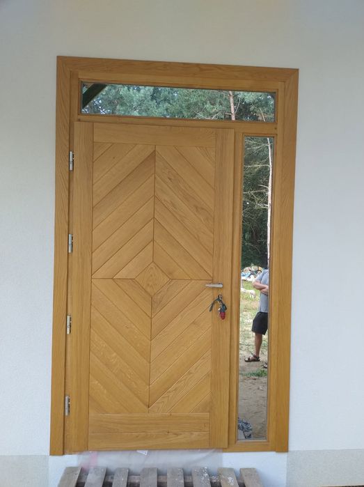 Drzwi zewnętrzne drewniane na każdy wymiar.