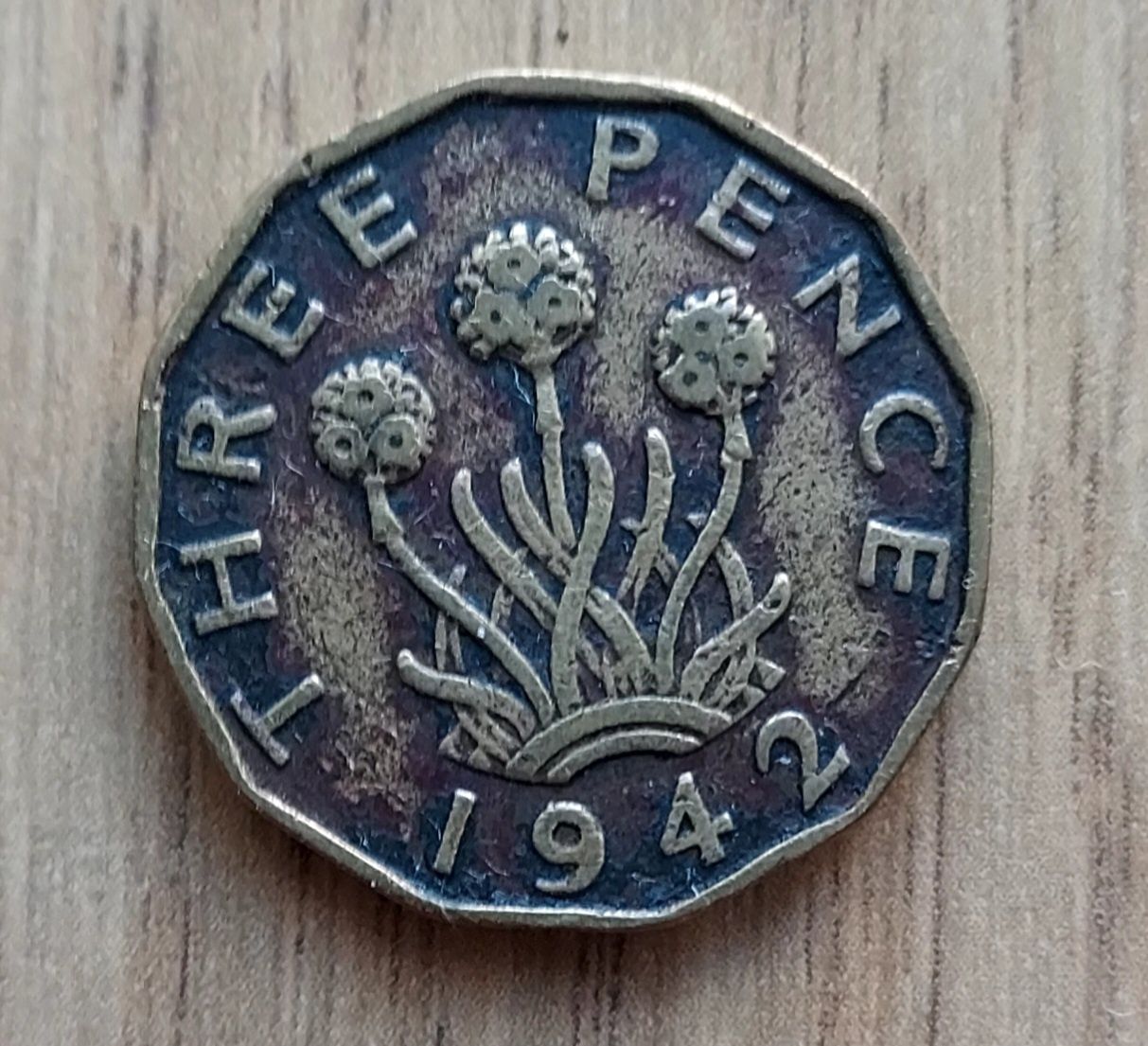 3 pensy 1942 r. Wielka Brytania