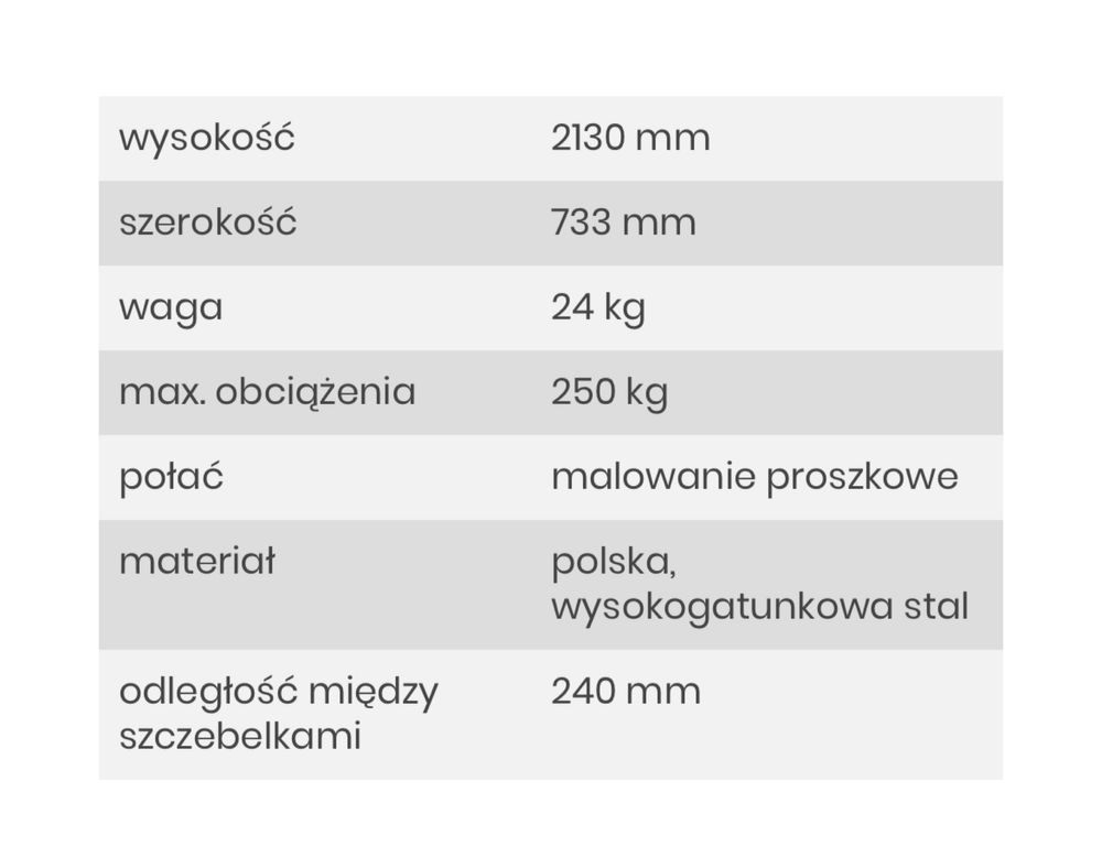 Drabinka gimnastyczna z drążkiem