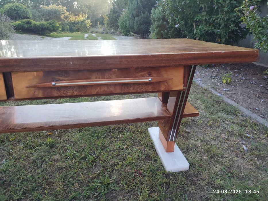 Stół ława PRL politura / producent: Kalwaria Zebrzydowska