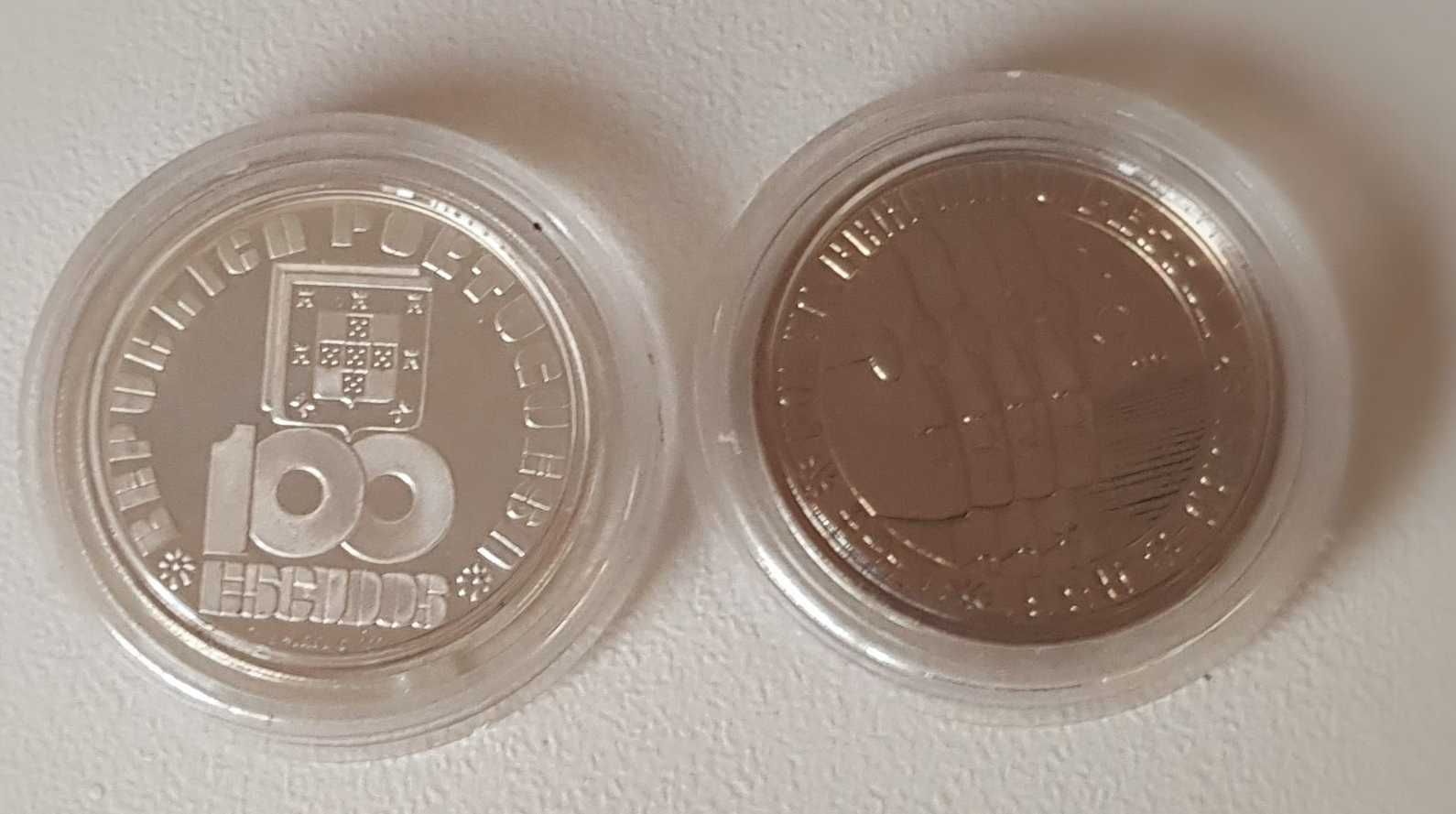 moedas comemorativas do cinquentenário da morte de Fernando Pessoa