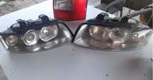 Reflektory-- A4- Lampy -- XENON--Diody Soczewka  Audi a4 b6--KOMPLET