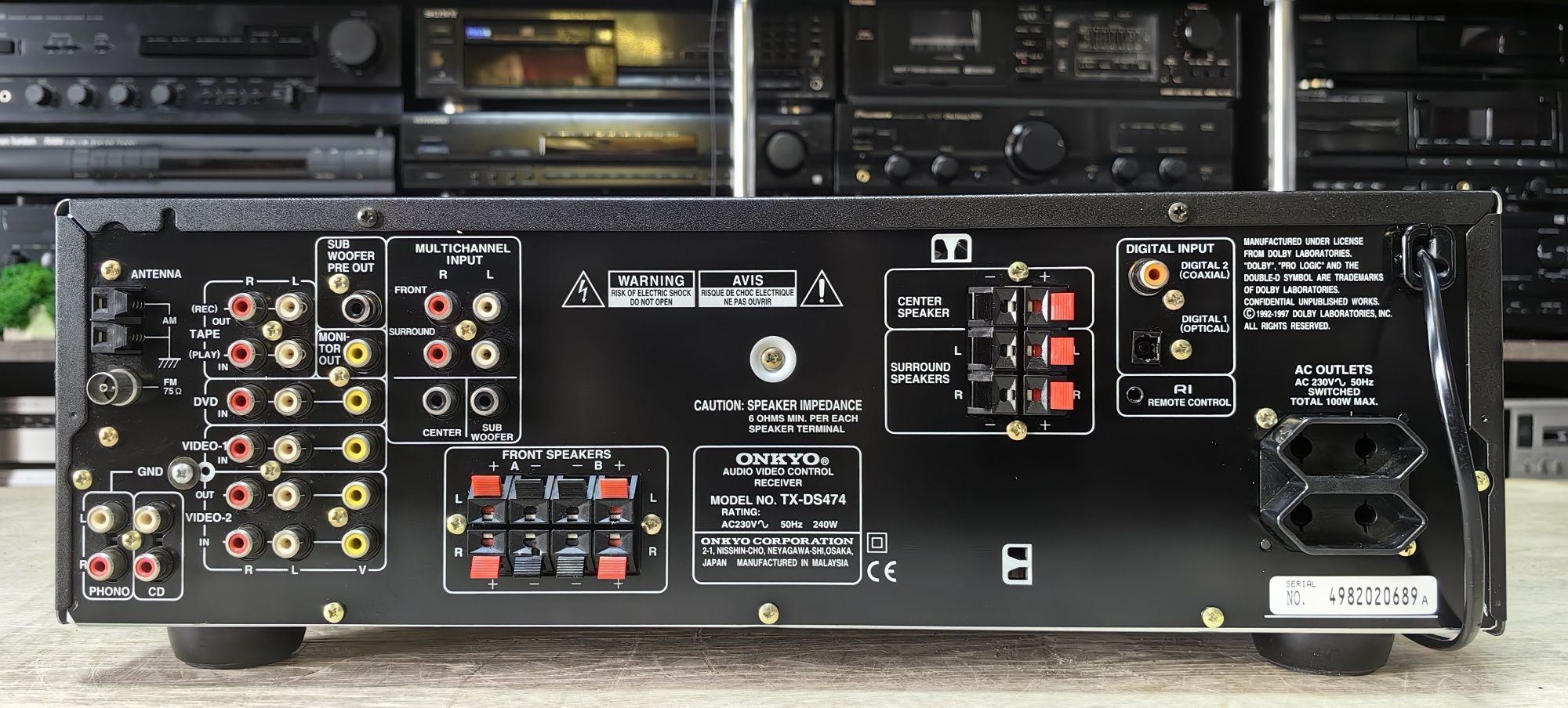 Ресивер Onkyo TX-DS474/Optical/6Ω