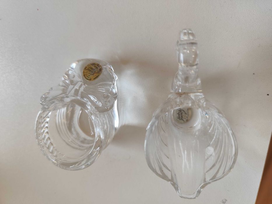 2 peças de cristal francês