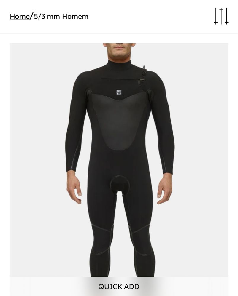 Fato surf chest zip 5/3 explorer frost II