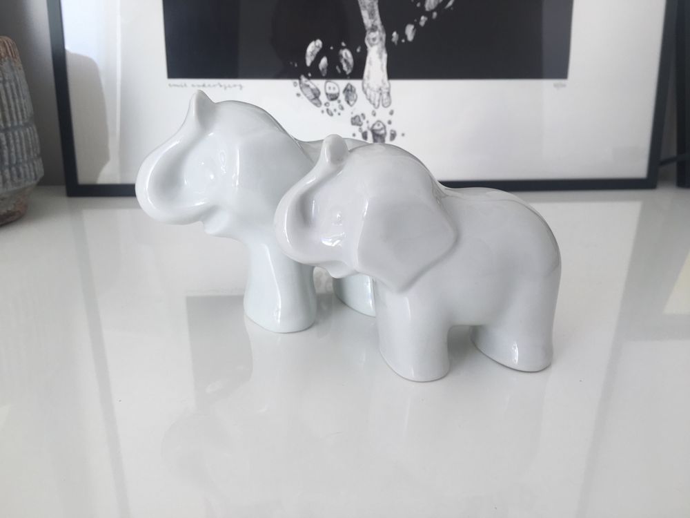 Porcelanowe figurki słoni