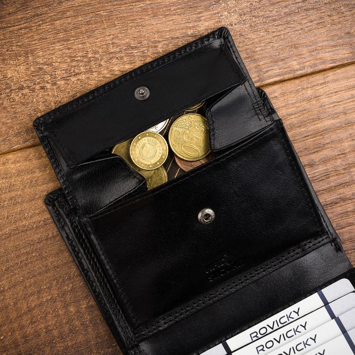 duży, skórzany portfel męski bez zapięcia - rovicky